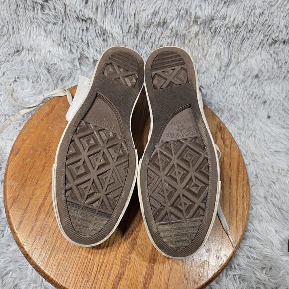 Converse Shoes Women Sz 10 All Star Chuck Taylor Sneakers White High Top Lace Up - Picture 7 of 8